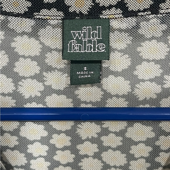 Wild Fable Daisy/Flower Print Sheer Dress w/Black Slip - Size Small - Picture 9 of 11